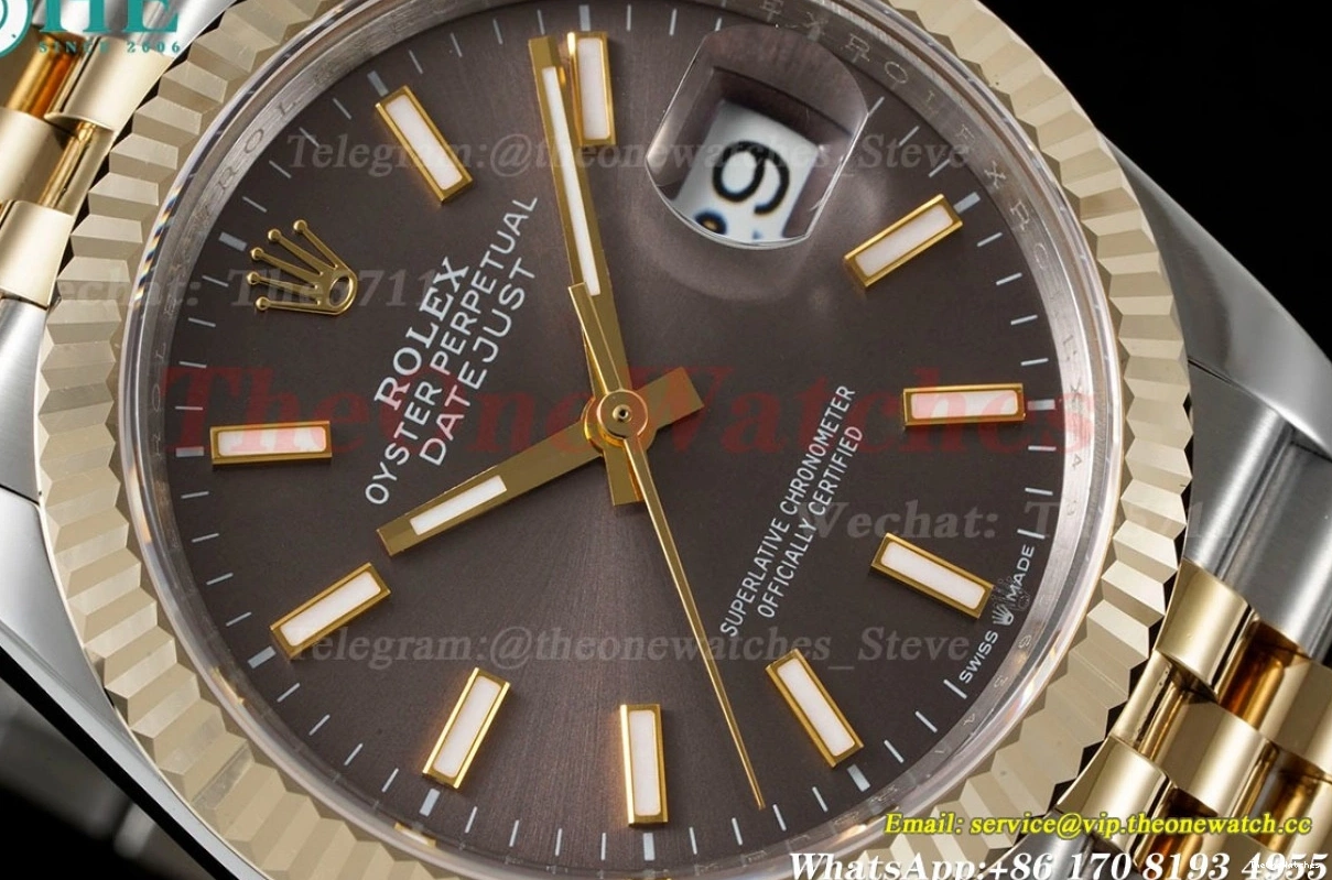 Stk Wrapped SS GMF Jub 904L Datejust A2836 Brown 126233 36MM YG 0120